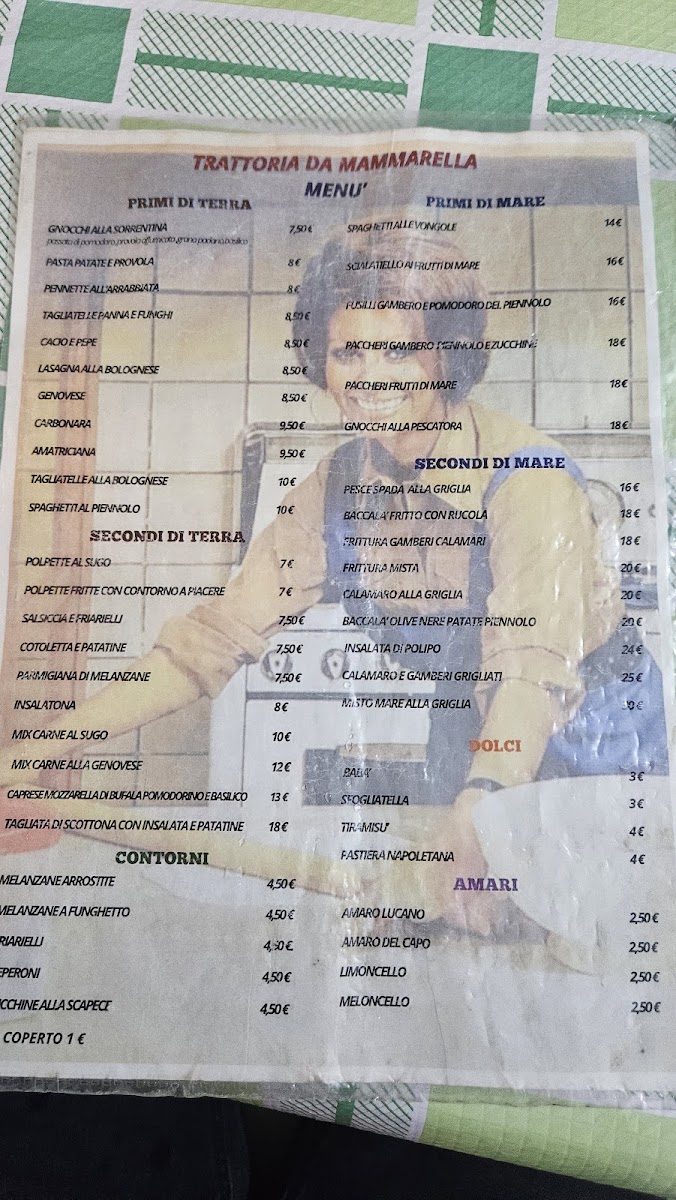 Trattoria da Mammarella Menu - Image 1