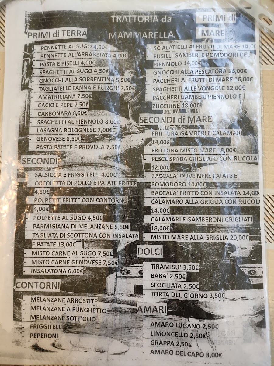 Trattoria da Mammarella Menu - Image 3
